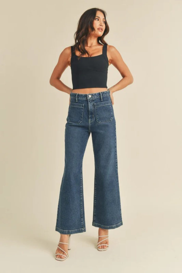 JBD Wide Leg Pocket Denim – Rare Violet Boutique