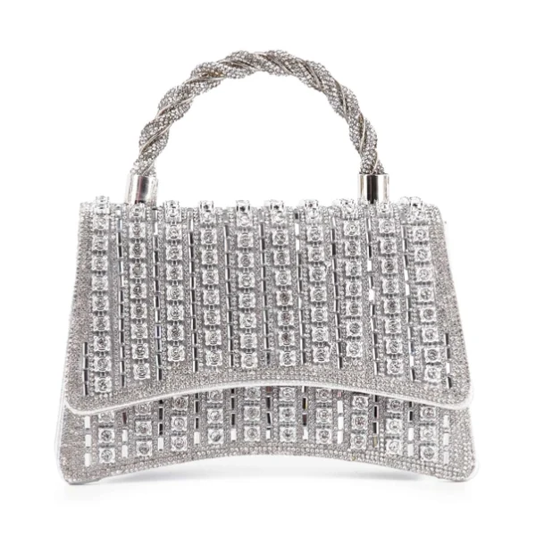 Silver Multi Stone Evening Bag