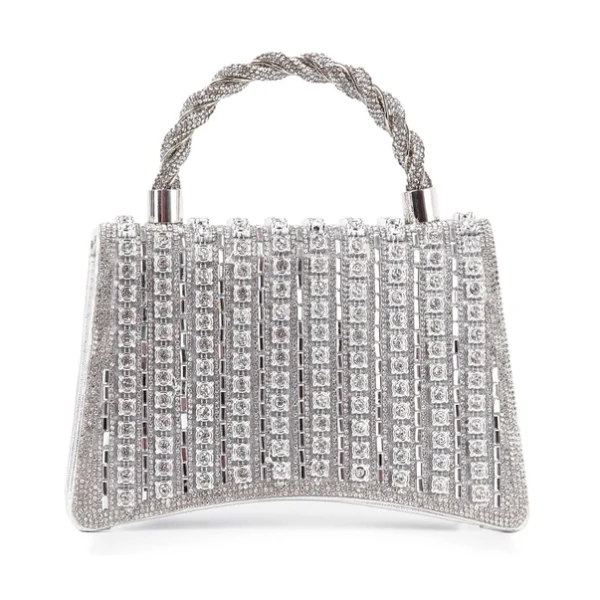 Silver Multi Stone Evening Bag