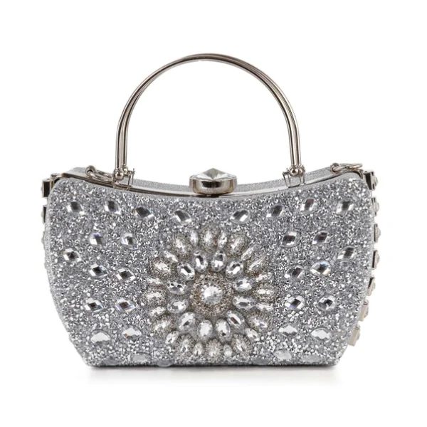 Silver Highly Decorative Evening Bag