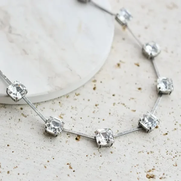 Rachel Marie Improv Scattered Crystal Edgy Glam Necklace