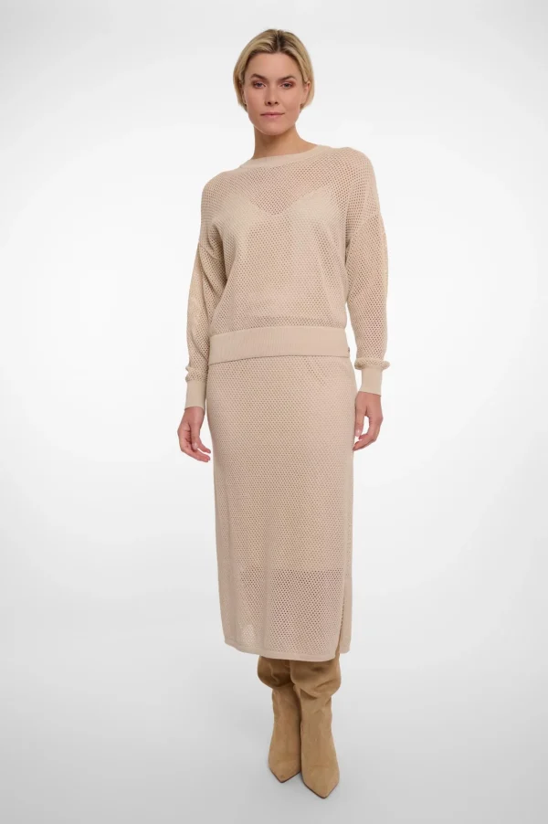 Rino & Pelle Birch Open Knit Midi Skirt