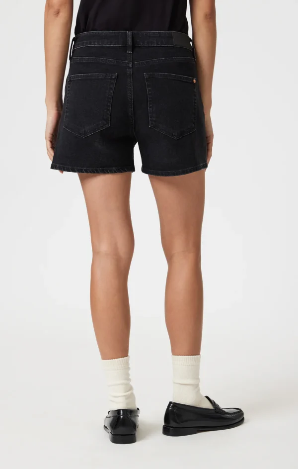 Mavi Heidi Dark Smoke Straight Leg Shorts
