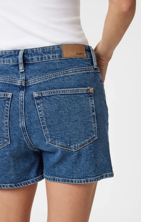 Mavi Heidi Dark Shaded 90's Denim Shorts